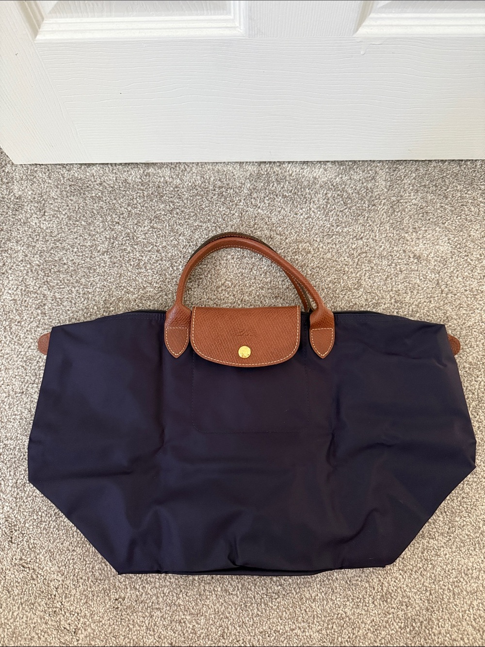 Longchamp Deep Purple medium Le Pliage Tote